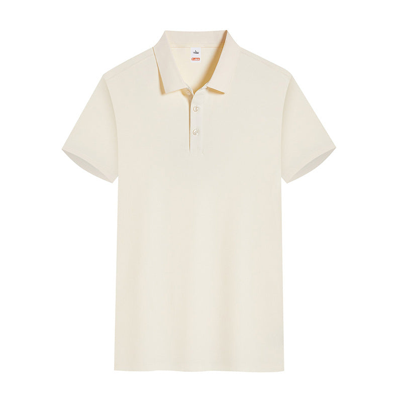3D Turn-Down Collar Solid Color Men's Short-Sleeve Polo Shirt