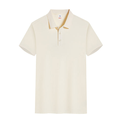 3D Turn-Down Collar Solid Color Men's Short-Sleeve Polo Shirt